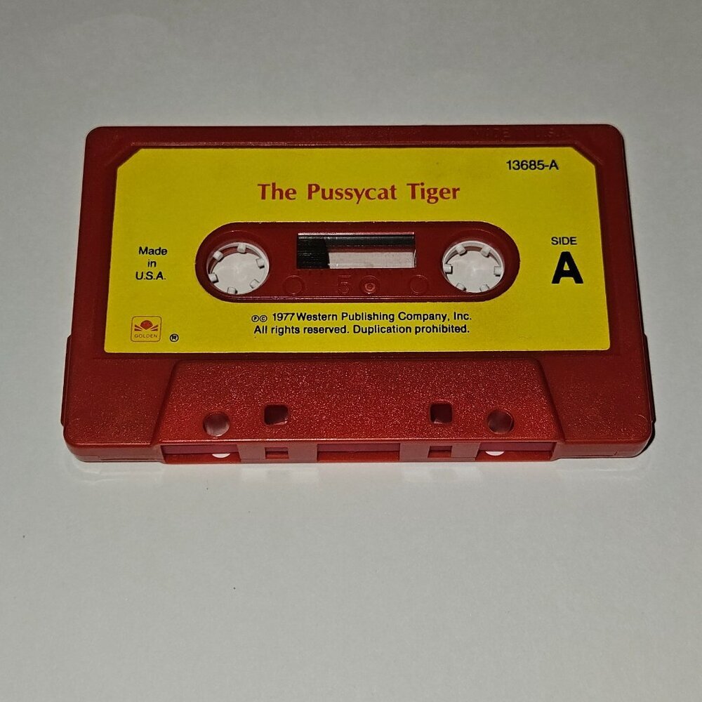 Pussycat Tiger Large Growly Bear Audio Cassette Tape Only 1977 Western Publishin